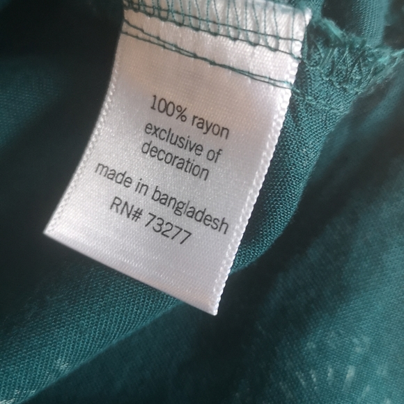 Sonoma Deep Teal Green Elephant Spaghetti Strap Tank (M) - Picture 13 of 14